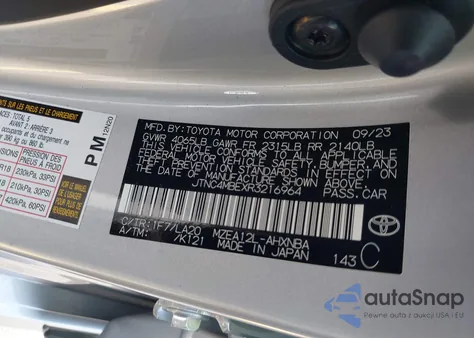 2024 Toyota Corolla Xse z USA, uszkodzony, nr VIN JTNC4MBEXR3216964